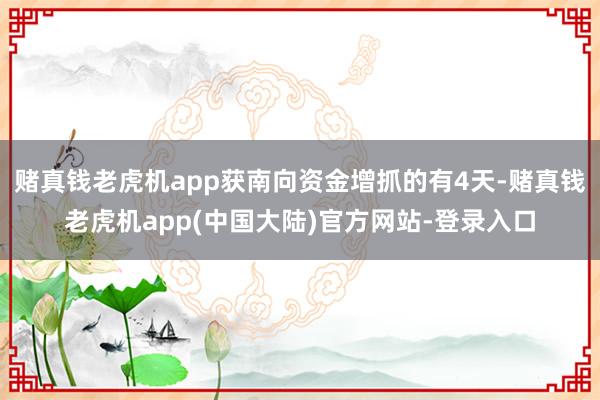 赌真钱老虎机app获南向资金增抓的有4天-赌真钱老虎机app(中国大陆)官方网站-登录入口