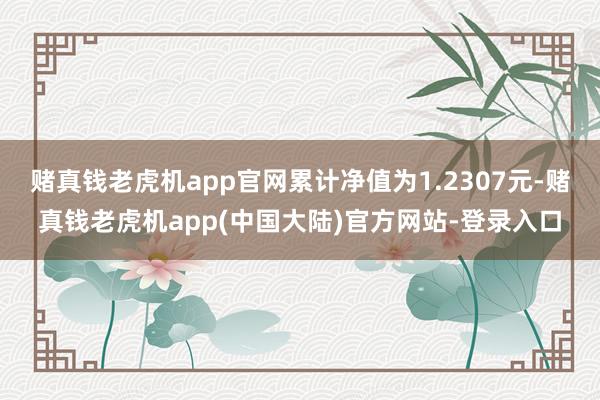 赌真钱老虎机app官网累计净值为1.2307元-赌真钱老虎机app(中国大陆)官方网站-登录入口